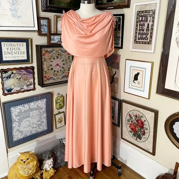 open lace back dress Cathy Sue 100% polyester 60s/70s red midi dress with white trim  Fallen  Angel